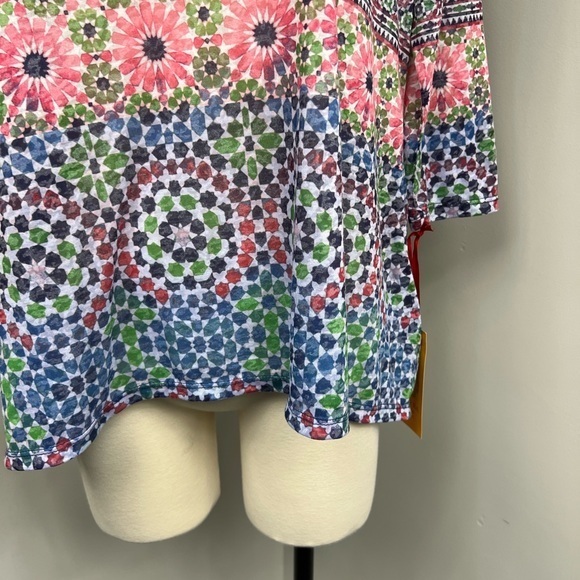 Ruby Rd Blue‎ Print Blouse - Picture 4 of 10